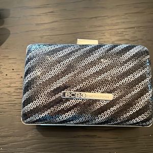 BCBG Black sequins evening bag
